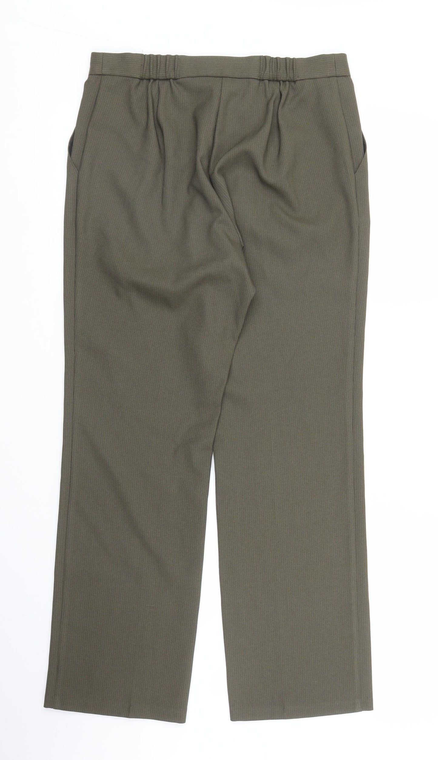 Womens UK Size 10 M&S Regular Fit  Green Trousers