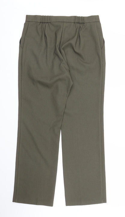 Womens UK Size 10 M&S Regular Fit  Green Trousers