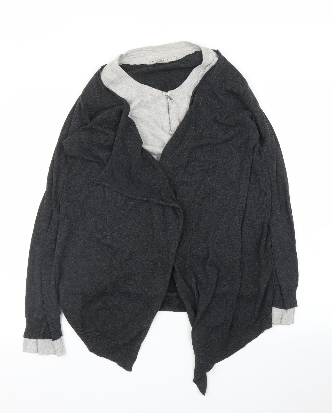 Womens UK Size M Kookai Grey Cardigan Jumper