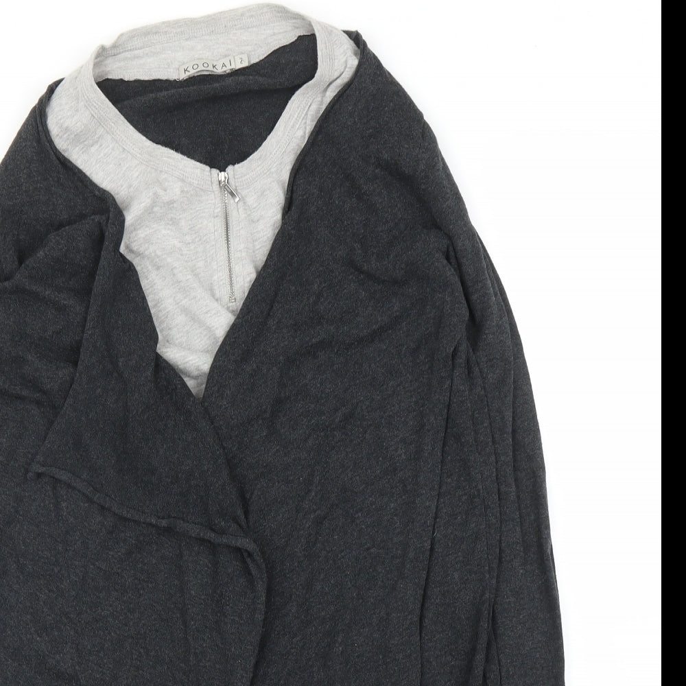 Womens UK Size M Kookai Grey Cardigan Jumper