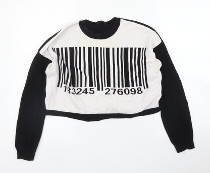 Womens UK Size 10 Topshop Black Pullover Jumper