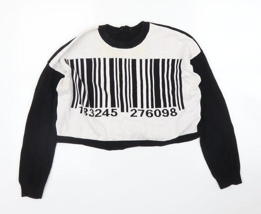 Womens UK Size 10 Topshop Black Pullover Jumper