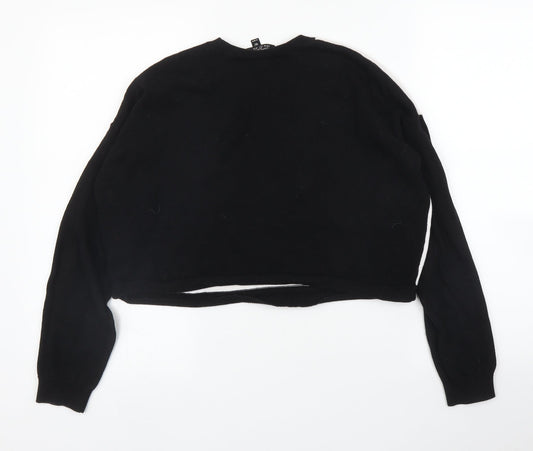 Womens UK Size 10 Topshop Black Pullover Jumper