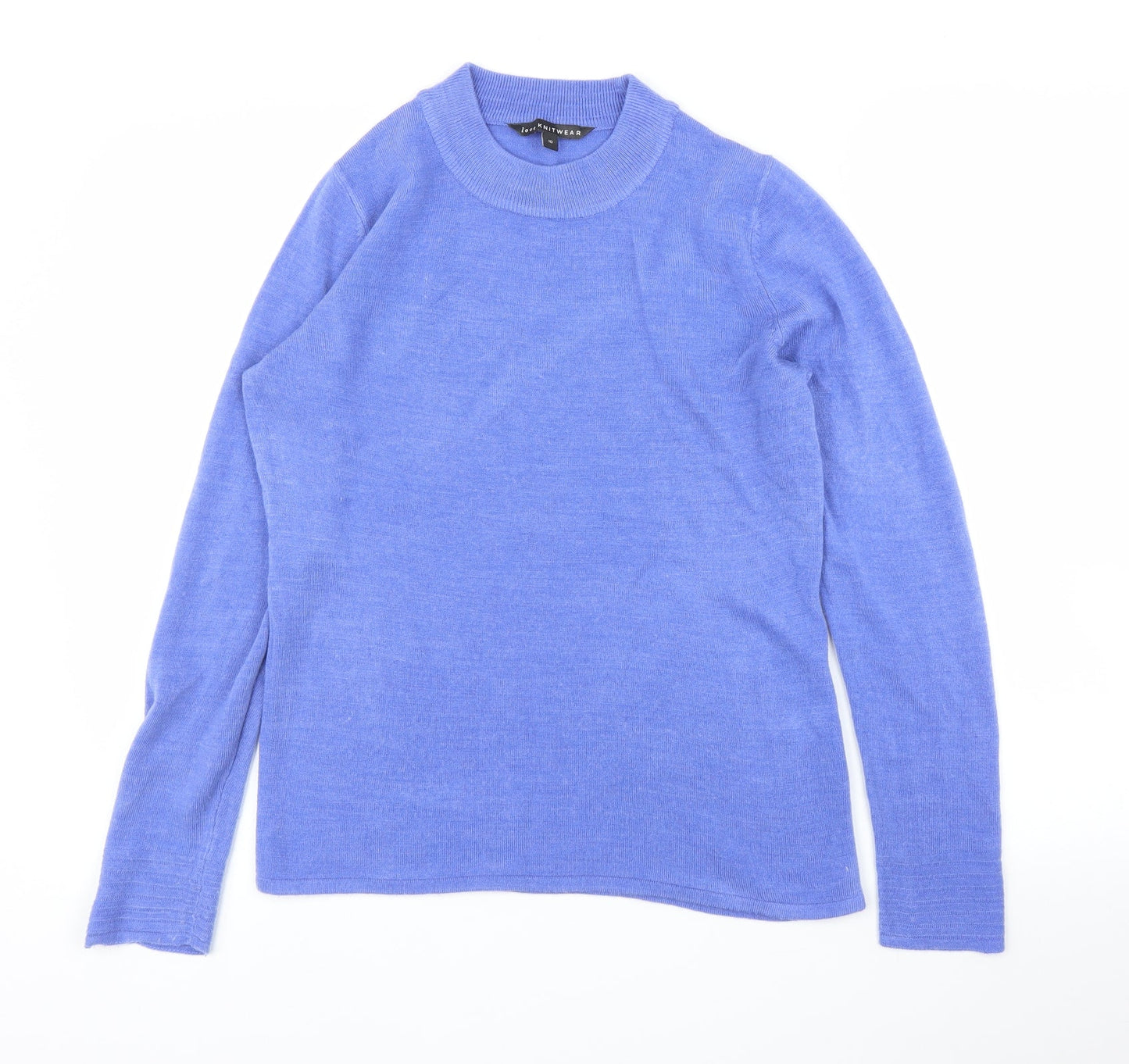 Womens UK Size 10 M&Co Blue Pullover Jumper