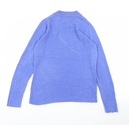Womens UK Size 10 M&Co Blue Pullover Jumper