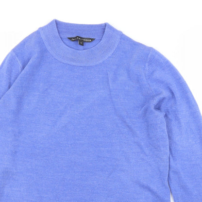 Womens UK Size 10 M&Co Blue Pullover Jumper