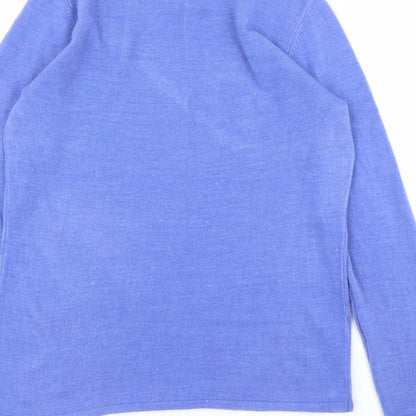 Womens UK Size 10 M&Co Blue Pullover Jumper