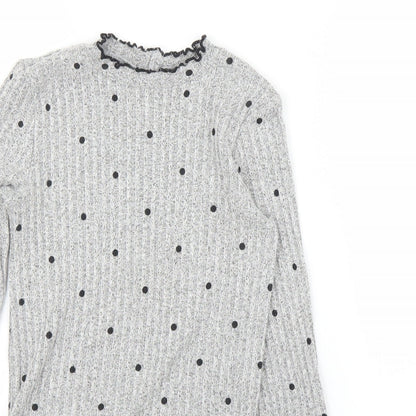 F&F Girls Grey   Pullover Jumper Size 9 Years