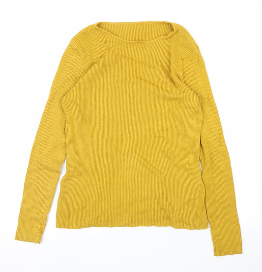 Womens UK Size 12 M&S Yellow Pullover Jumper