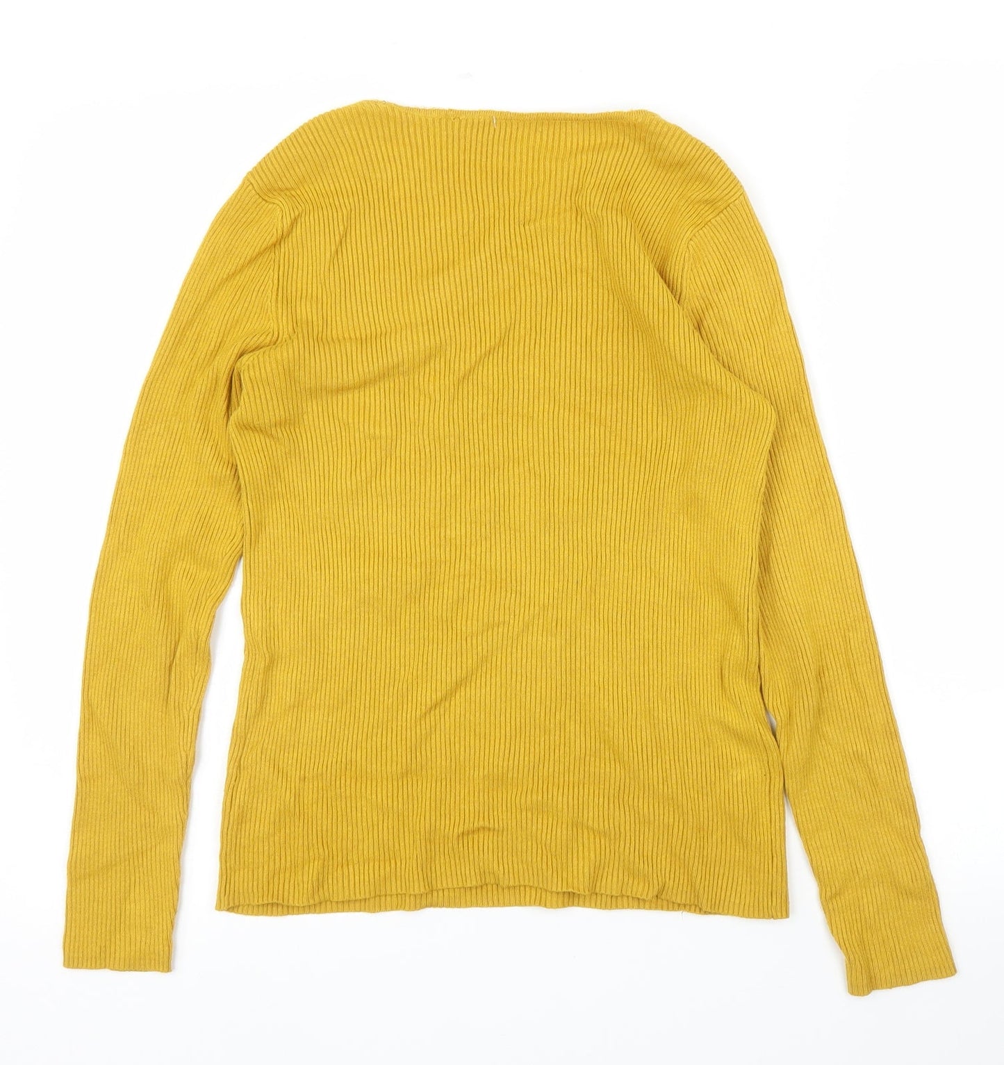 Womens UK Size 12 M&S Yellow Pullover Jumper