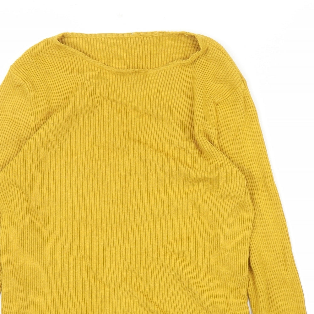 Womens UK Size 12 M&S Yellow Pullover Jumper