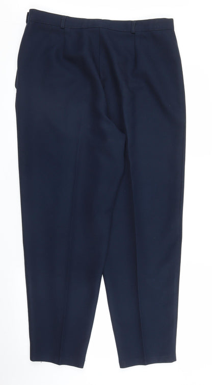 Womens UK Size L Preworn Regular Fit Capri Blue Trousers