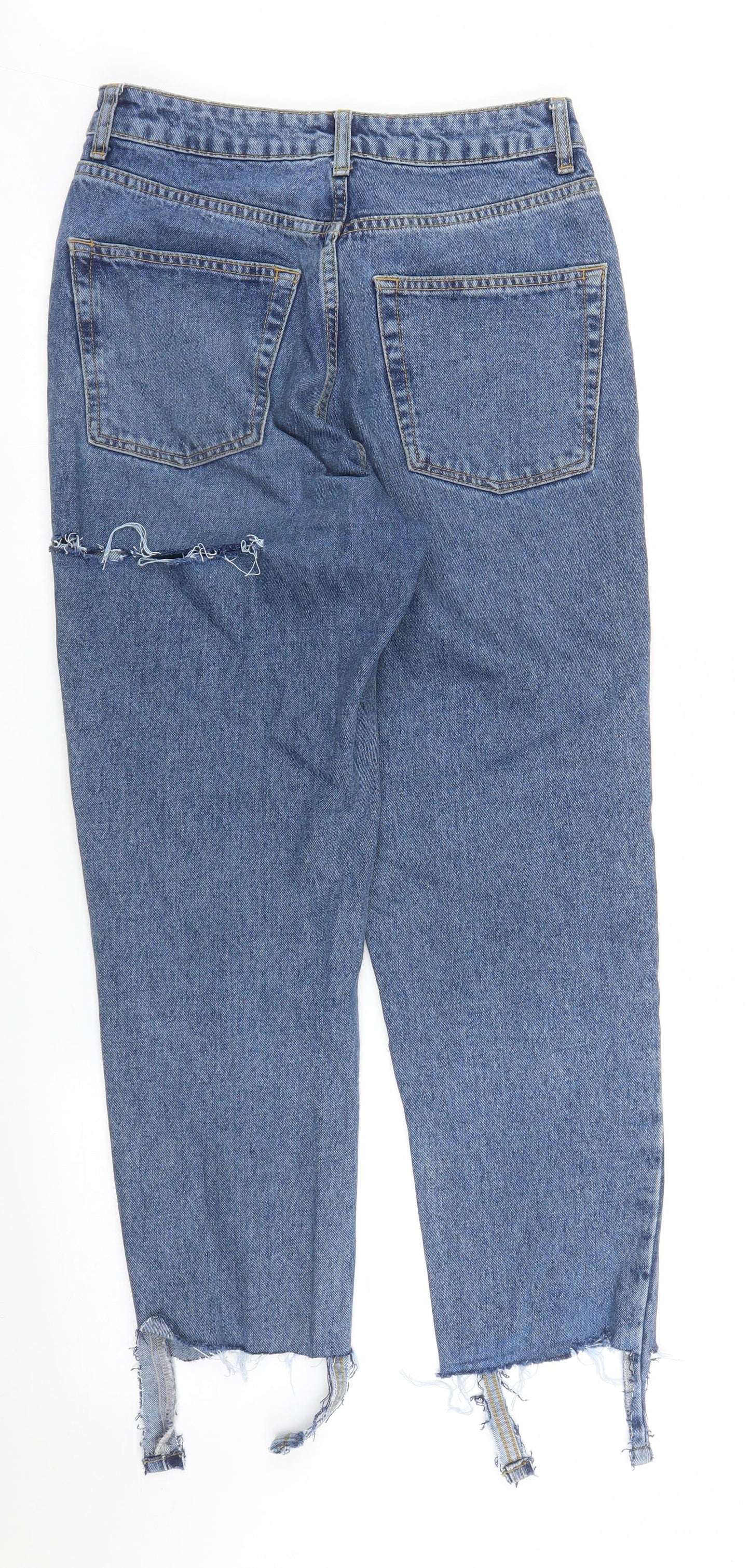 Topshop Womens Blue  Denim Mom Jeans Size M L28 in