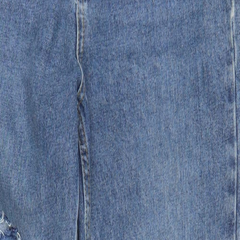 Topshop Womens Blue  Denim Mom Jeans Size M L28 in