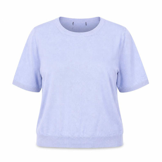 Front view of Marks & Spencer women’s purple basic blouse, size UK 14