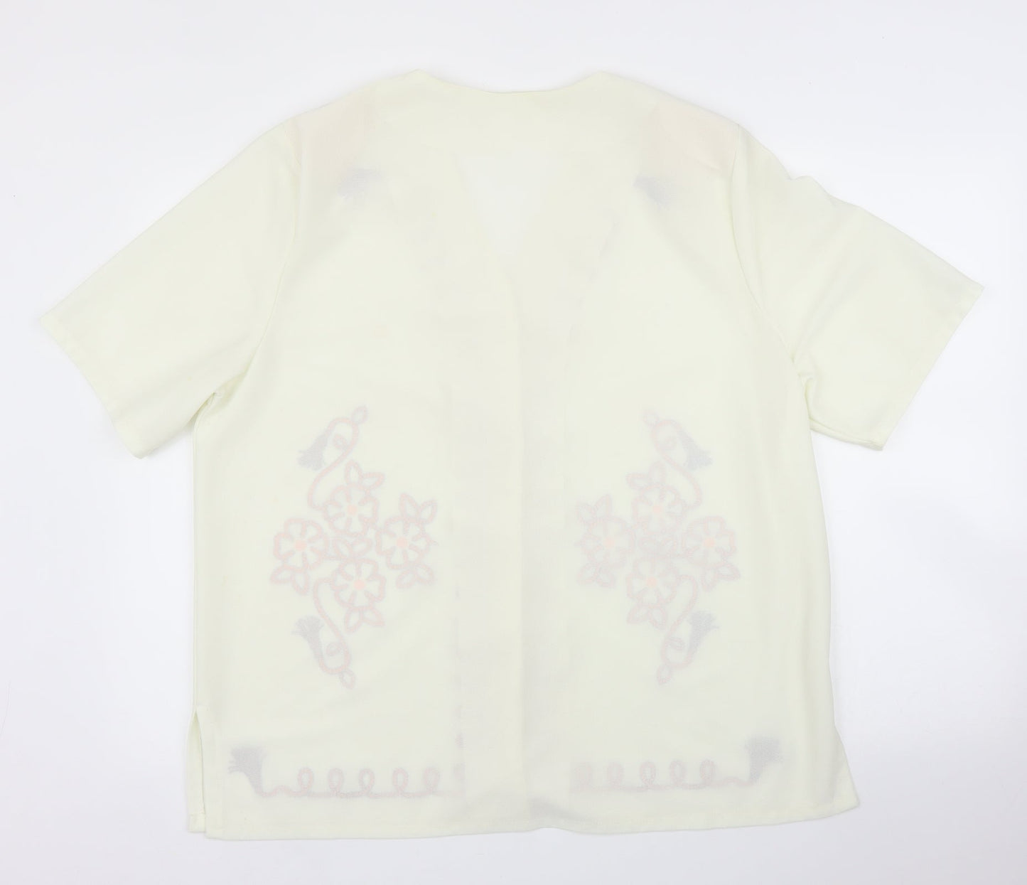 Womens UK Size XL Preworn Beige Basic Blouse