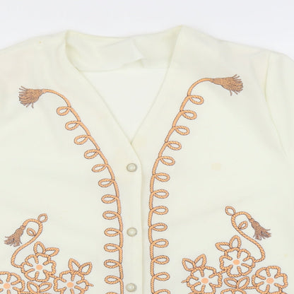 Womens UK Size XL Preworn Beige Basic Blouse