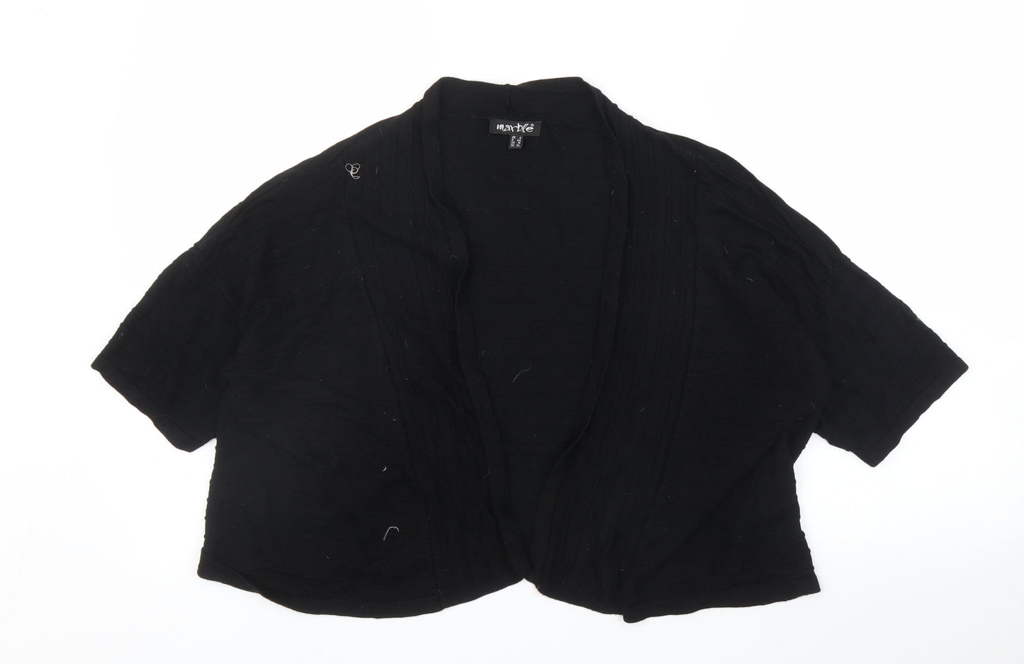 Womens UK Size 14 Marble Black Cardigan Jumper