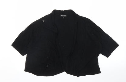 Womens UK Size 14 Marble Black Cardigan Jumper