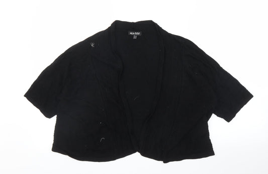Womens UK Size 14 Marble Black Cardigan Jumper