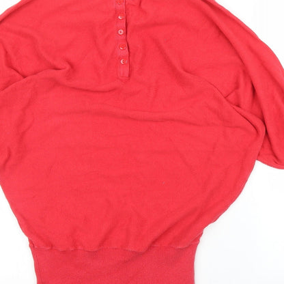 Womens UK Size 10 Debenhams Red Pullover Jumper