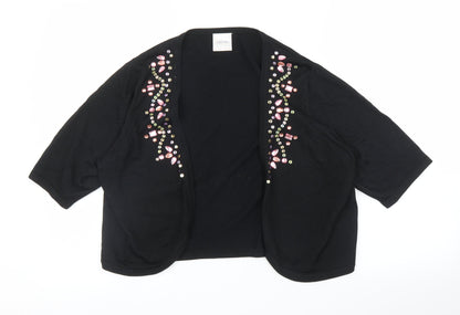 Agenda Womens Black   Cardigan Jumper Size 16
