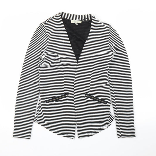 Papaya Womens Black Striped  Jacket Blazer Size 8