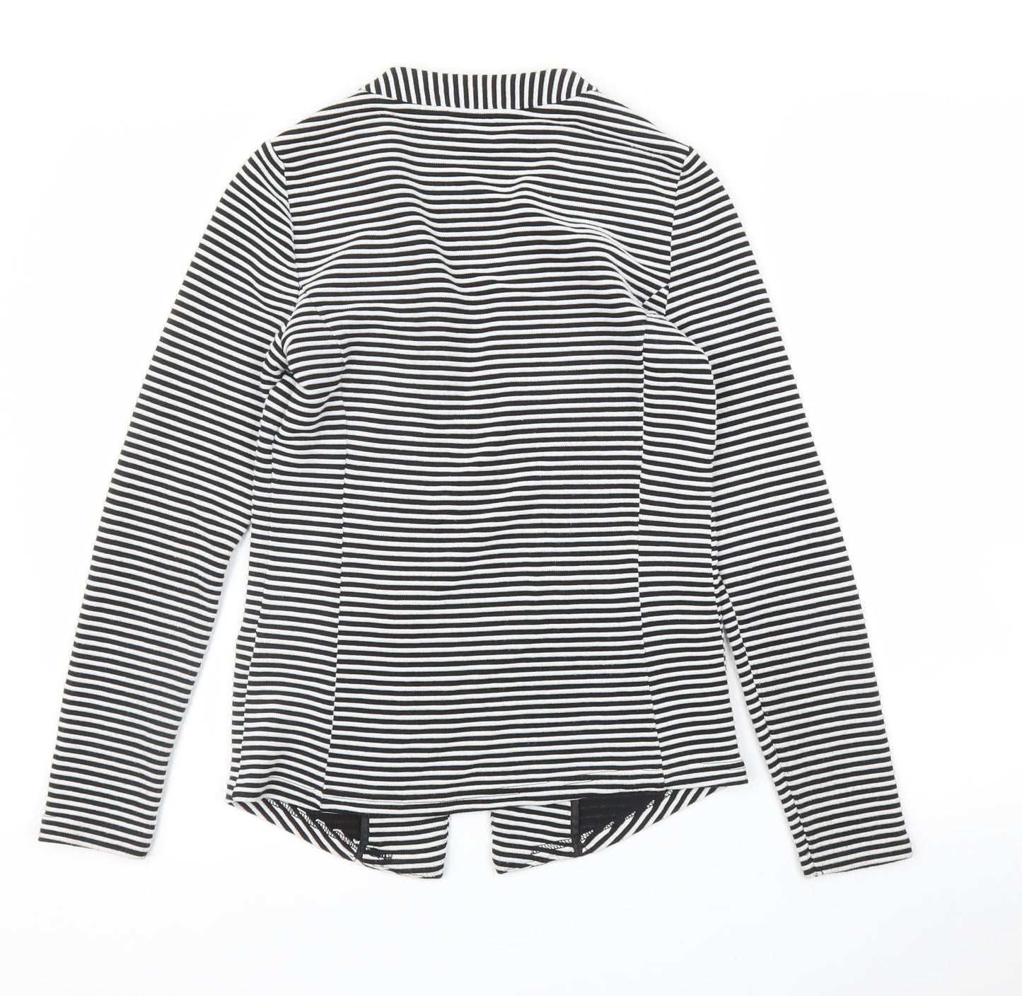 Papaya Womens Black Striped  Jacket Blazer Size 8