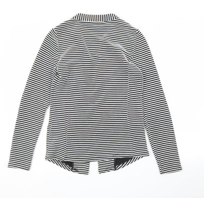 Papaya Womens Black Striped  Jacket Blazer Size 8
