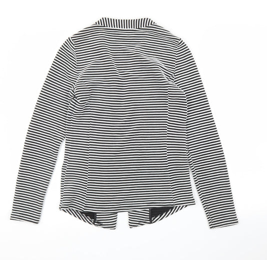 Papaya Womens Black Striped  Jacket Blazer Size 8