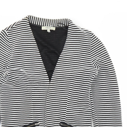 Papaya Womens Black Striped  Jacket Blazer Size 8