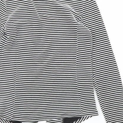 Papaya Womens Black Striped  Jacket Blazer Size 8