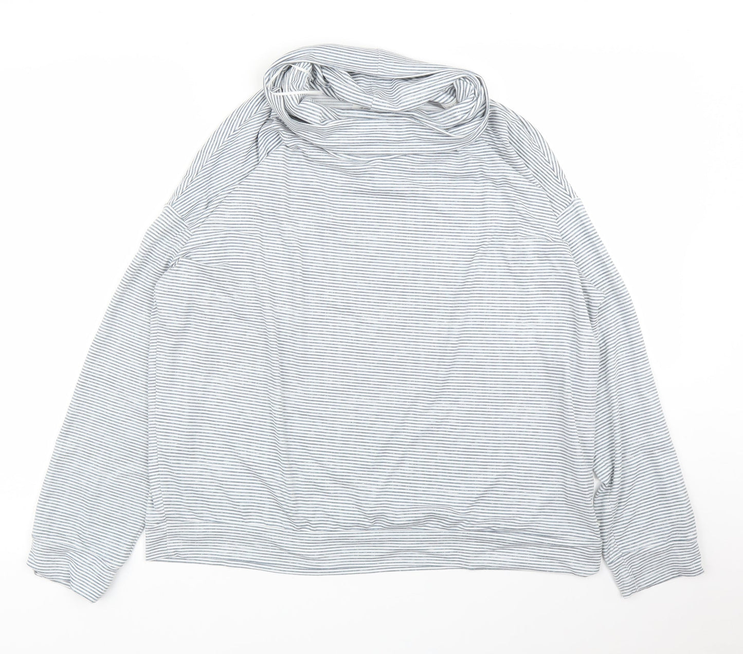 TU Womens Grey Striped  Pullover Jumper Size 12