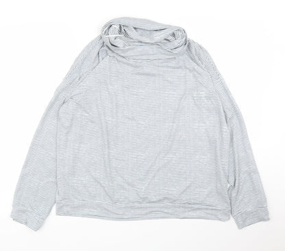 TU Womens Grey Striped  Pullover Jumper Size 12
