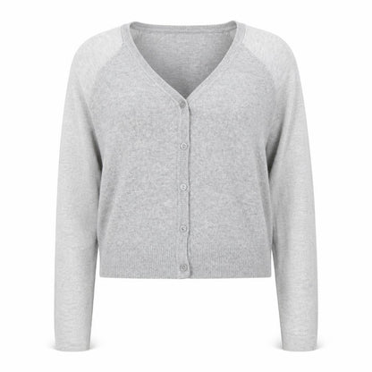 Womens UK Size 8 Topshop Grey Cardigan Jumper