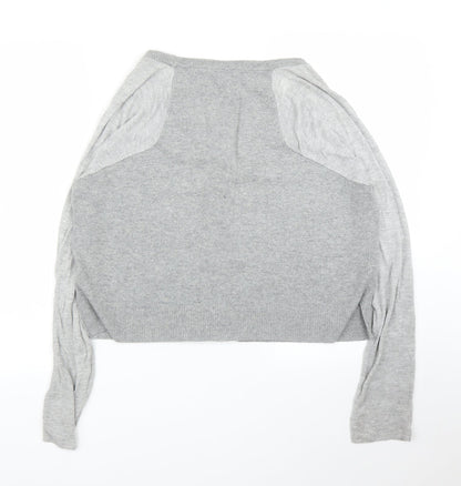 Womens UK Size 8 Topshop Grey Cardigan Jumper