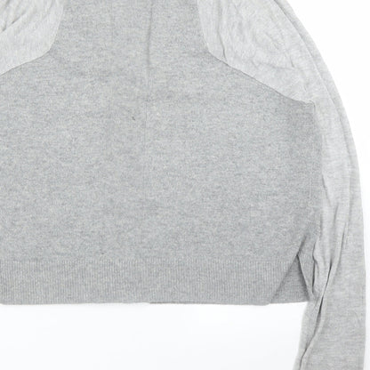 Womens UK Size 8 Topshop Grey Cardigan Jumper