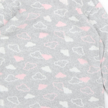 Primark Girls Grey  Fleece Pullover Jumper Size 7 Years  - PJ top