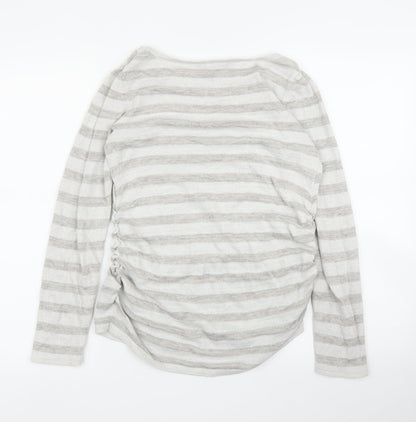 H&M Womens Grey Striped  Pullover Jumper Size S
