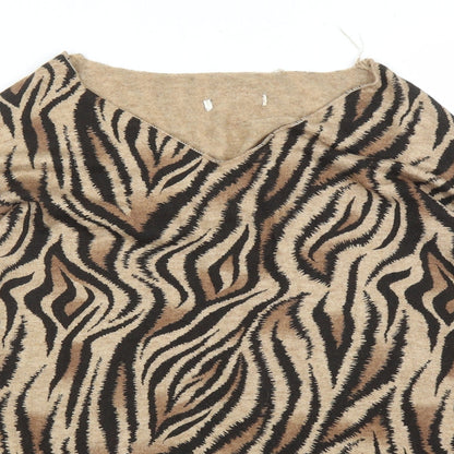 Womens UK Size L Preworn Beige Pullover Jumper