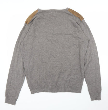 Label J Mens Brown   Pullover Jumper Size M