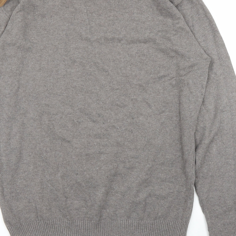 Label J Mens Brown   Pullover Jumper Size M
