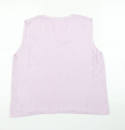 Alibi Knits Womens Purple   Vest Jumper Size 18