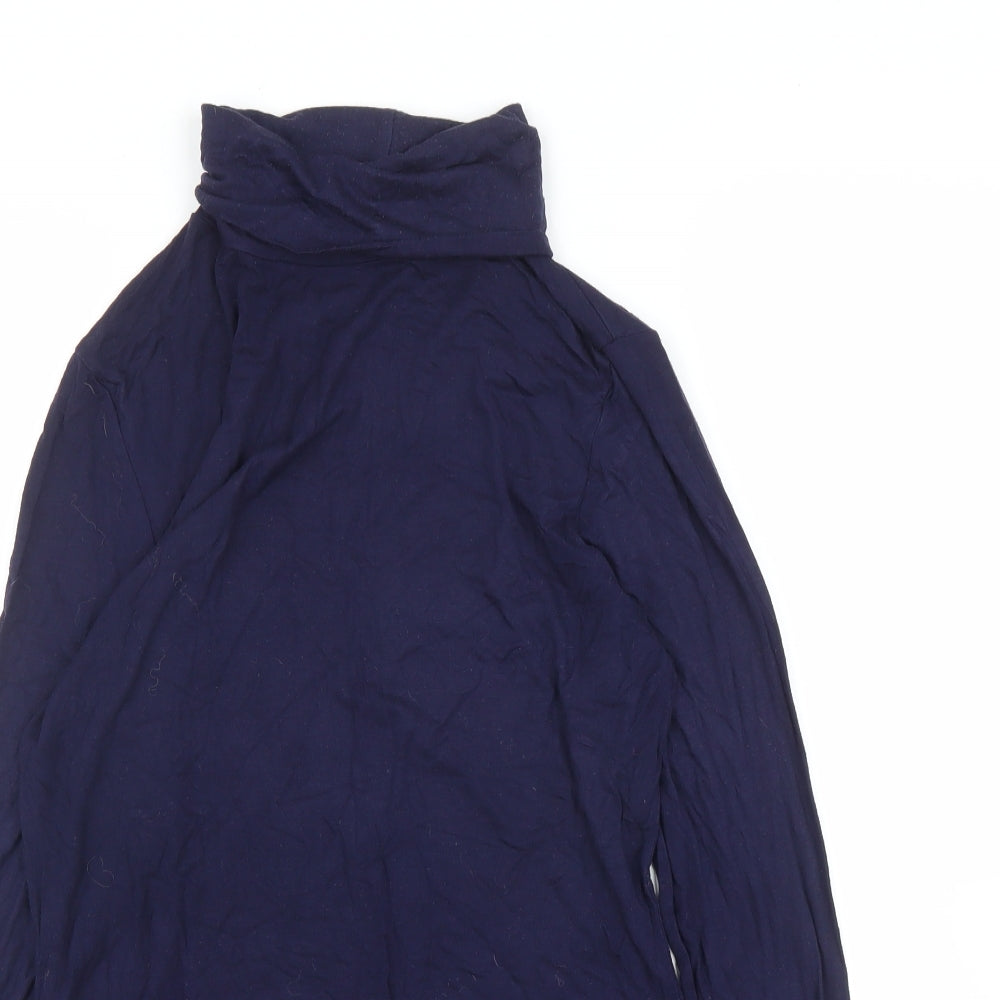 Womens UK Size M Preworn Blue Basic T-Shirt