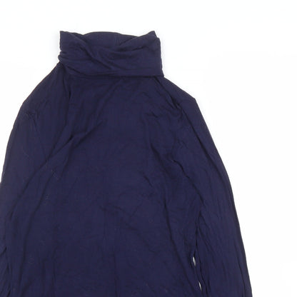 Womens UK Size M Preworn Blue Basic T-Shirt
