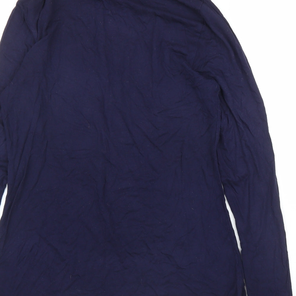 Womens UK Size M Preworn Blue Basic T-Shirt
