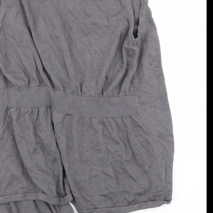 Womens UK Size 14 Papaya Grey Cardigan Jumper