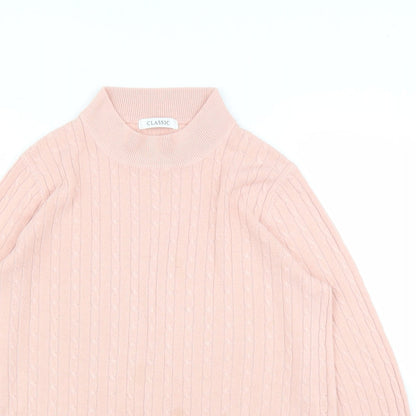 Womens UK Size 12 M&S Pink Pullover Jumper