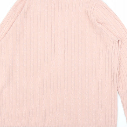 Womens UK Size 12 M&S Pink Pullover Jumper