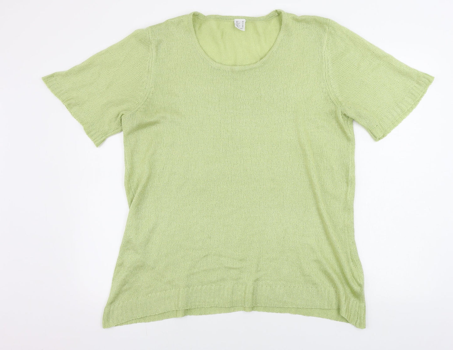 Womens UK Size 20 Preworn Green Pullover Jumper